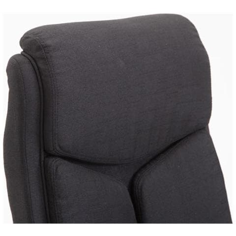 Sedia Ufficio Vaud XL in Tessuto - Poltrona Ergonomica Girevole con Alto Schienale e Braccioli I Poltrona Studio Presidenziale con Portata Max 140 kg I Sedia Pc Regolabile con 5 Ruote Nero - Foto 5