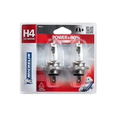 Michelin 8734 Lampada Auto Power + 80% 2 H4 12 V 60/55 W - Foto 5