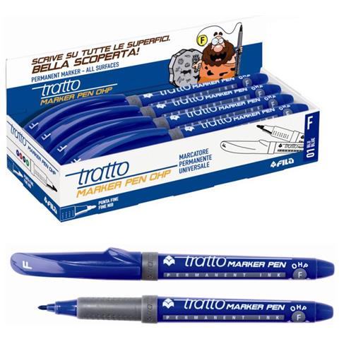 Tratto Marker Pen Ohp F Blu - Adatto A Tutte Le Superfici - Foto 1