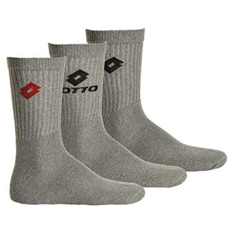 3 Paar Tennis Calzini Unisex, frottee-sportsocken, monocolore - Grigio, 35-38 (3-5 Uk) - Foto 1