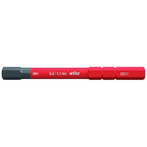 Wiha 2831-18, Punta Sostituibile Slimvario Vde, Sw 6.0 X 75, 37227, Alluminio (alluminio) - Foto 1