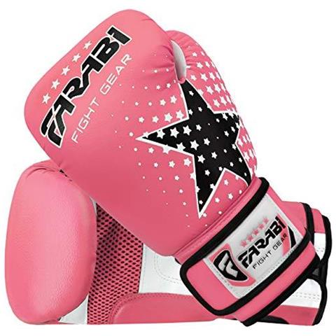 Guanti Boxe Bambini Mma Muay Thai Junior Sacco Per Il Pugilato Guanti Rosa 6oz Da Farabi - Foto 3