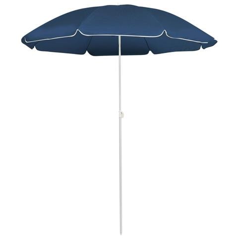 Ombrellone da Esterni con Palo in Acciaio 180 cm Blu - Foto 1