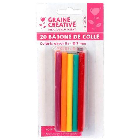 20 Bastoncini Di Colla Per Pistola Di Colla Ø 7 Mm - Colori - Foto 1