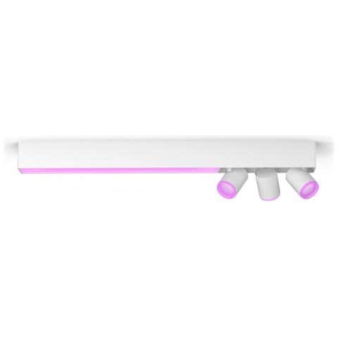 915005928401 Plafoniera Smart Led Integrato E 3 Faretti Orientabili Inclusi Con Bluetooth Bianco - Foto 6