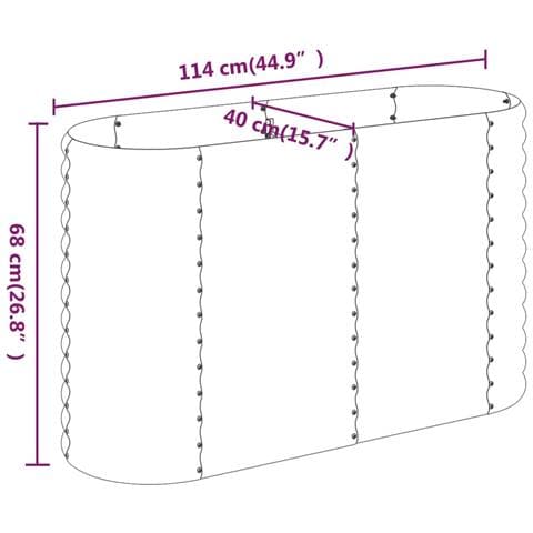 Letto Giardino Acciaio Verniciato a Polvere 114x40x68 cm Verde - Foto 5