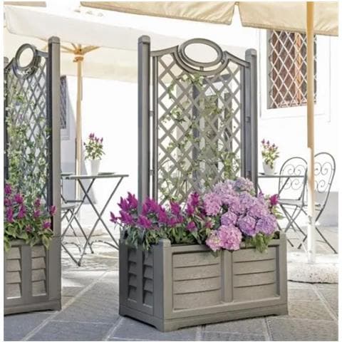 Fioriera Separé con Spalliera Colore Cappuccino - Foto 2