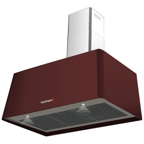 Cappa Rainbow a Parete da 90 cm Aspirante Colore Bordeaux - Foto 1