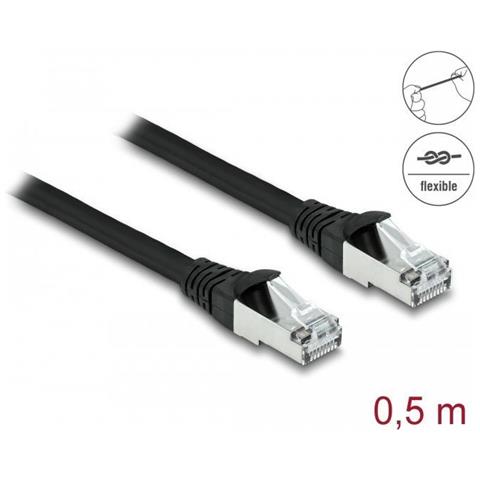 Cavo Di Rete Rj45 Cat. 6a S /ftp Pur Da Esterno 0,5 M Nero - Foto 2