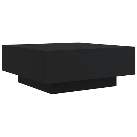 Tavolino Da Soggiorno Con Luci Led Nero 80x80x31 Cm - Foto 3
