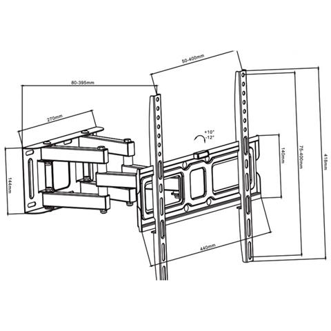 Supporto TV da Parete Smart 3 60" Max 40 kg - Foto 2
