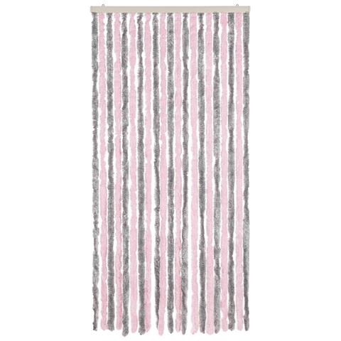 Tenda Antimosche Grigio Argento E Rosa 100x220 Cm In Ciniglia - Foto 3