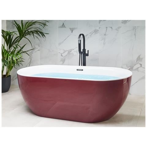 Vasca Da Bagno Freestanding Carrera 170 X 80 Cm Bordeaux - Foto 1