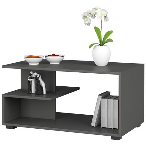 Tavolino da caff? PIN, 90x51x45 cm, Colore Grigio Grafite - Foto 2