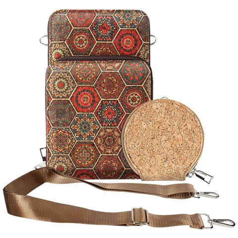 Borsello Sughero, Collezione Corkinspire Tre Chiusure A Zip - Foto 1