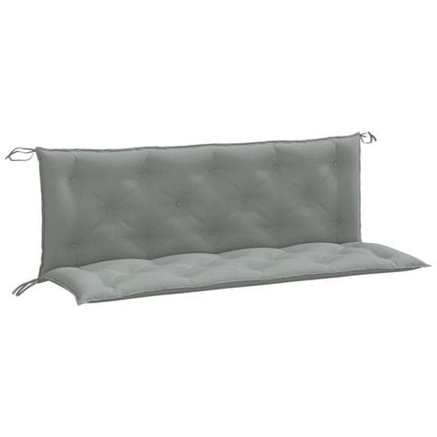Cuscini Panca Giardino 2pz Grigio Chiaro Mélange 150x50x7 Cm - Foto 2