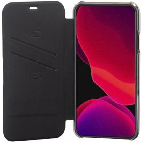 Custodia Per Iphone 11 Pro Max Funzione Stand Con Portacarte Integrato, Nero Transparente - Foto 2