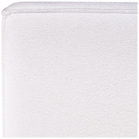 Letto Matrimoniale Bouclé Bianco 160 X 200 Cm Linards - Foto 3