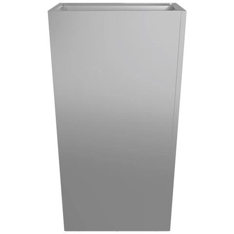 Fioriere Da Giardino 2 Pz 45x45x75 Cm In Acciaio Zincato - Foto 2