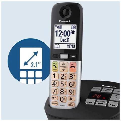 Cordless KX TGU430EXB Black e Silver Black e Silver - Foto 4