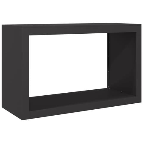 Rastrelliera Per Legna Da Ardere Nera 100x40x60 Cm In Acciaio - Foto 1