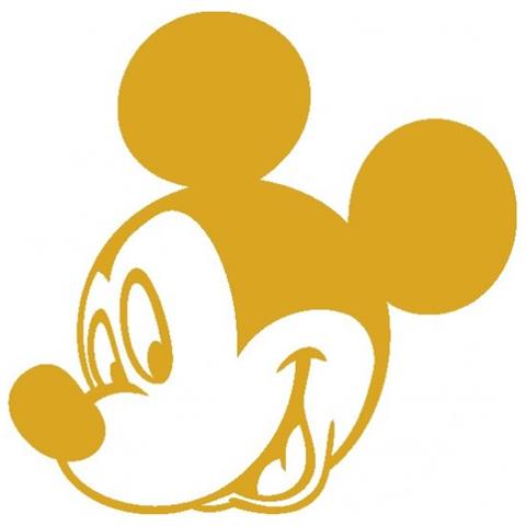 Topolino 3 - Adesivo Prespaziato - Disney - Colore Oro - 20cm - Foto 1
