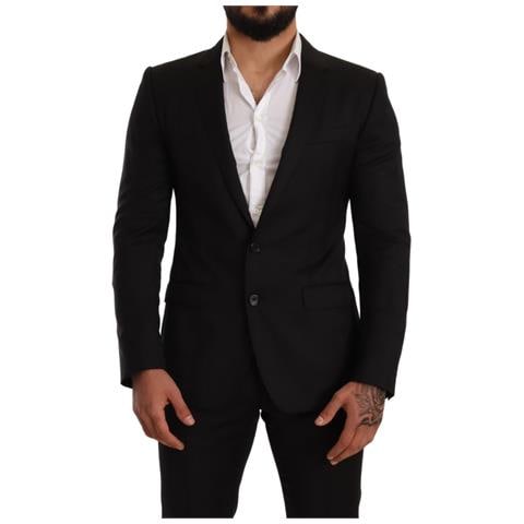 Abito 2 Pezzi Martini Slim Fit A Quadri Neri - It44 - Xs - Foto 1