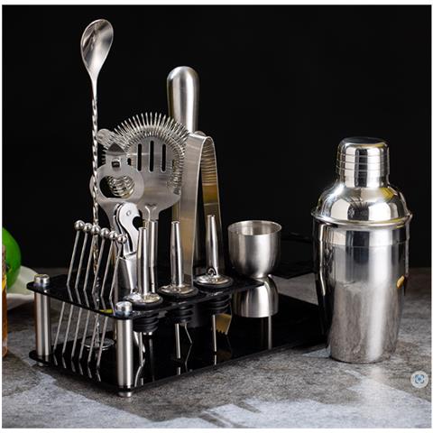 Set Di Shaker Per Cocktail Da 12 Pezzi, Kit Da Barista In Acciaio Inossidabile  M - Foto 2