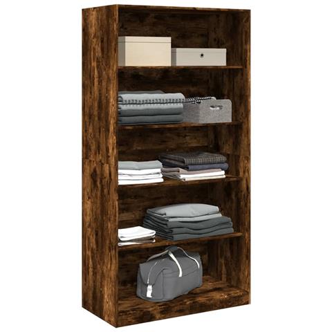 Armadio Rovere Fumo 100x50x200 Cm In Legno Multistrato - Foto 3