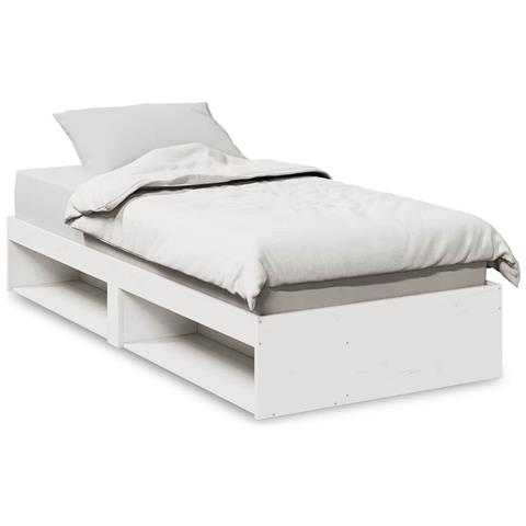 Dormeuse Senza Materasso Bianco 75x190 Cm In Legno Di Pino - Foto 2