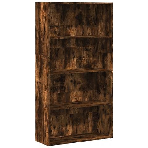 Libreria Rovere Fumo 80x30x152 Cm In Legno Multistrato - Foto 2