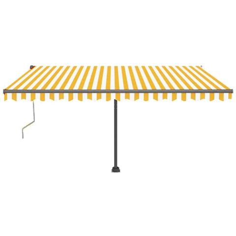 Lusso Casadino -  Tenda Da Sole Autoportante Automatica 400x350 Cm Gialla Bianca - Foto 1
