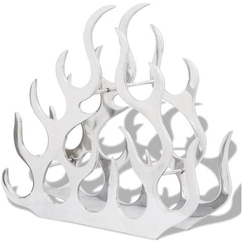 Portabottiglie Da Tavola In Alluminio Per 11 Bottiglie Argento - Foto 1