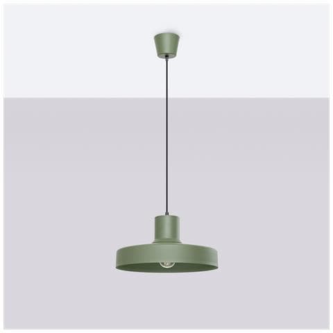 Sollux Lighting Lampada A Sospensione Bilo Verde Oliva Sl.1705 - Moderno Lampada A Sospensione Verde Oliva 120x35x35 Cm - Foto 2