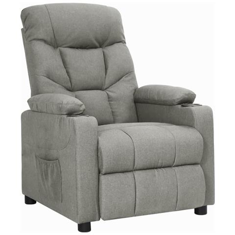 Lusso Casadino - Poltrona Alzapersona Grigio Chiaro Tessuto - Foto 1