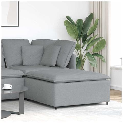 Modulo Poggiapiedi Divano Modulare Grigio Chiaro 100x100x48 cm - Foto 2
