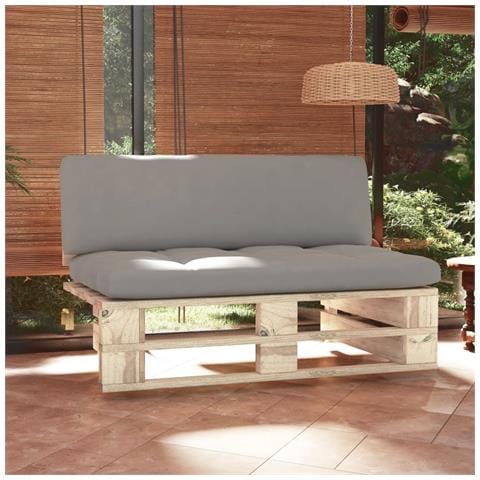 Divano Centrale Giardino su Pallet in Legno di Pino Impregnato - Foto 2