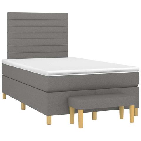 Giroletto a Molle con Materasso Nero 120x190 cm in Tessuto - Foto 1