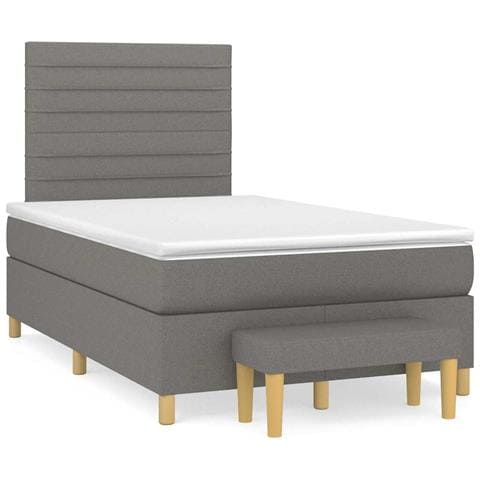 Giroletto a Molle con Materasso Nero 120x190 cm in Tessuto - Foto 2