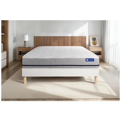 Kit Rete E Materasso Matrimoniale Actilatex Soft 140x200cm - Spessore : 20cm - Lattice E Memory Foam - Moderatamente Rigido - Foto 1
