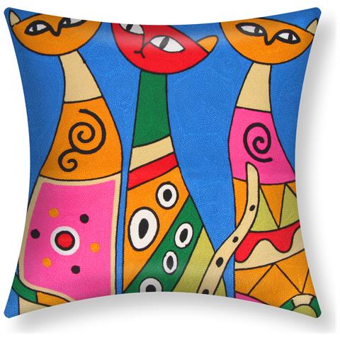 Set Di 2 Copricuscini 45x45 Cm Ricamati Art Divina - Foto 1