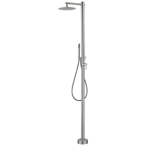 Imex Doccia Per Piscine In Acciaio 316 Con Diffusore Orientabile E Rubinetto Monocomando Colore Acciaio Modello Kansas - Foto 2