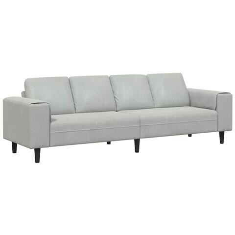 Set di divani Grigio chiaro Velluto - Foto 1