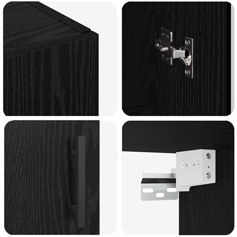 Pensile Rovere nero 69.5 x 34 x 90 cm Legno multistrato - Foto 9