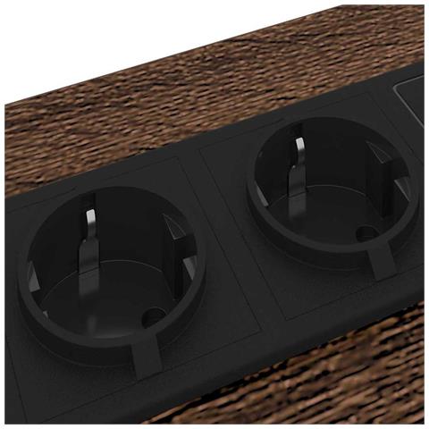 Comò con stazione di ricarica Rovere marrone Legno multistrato - Foto 9