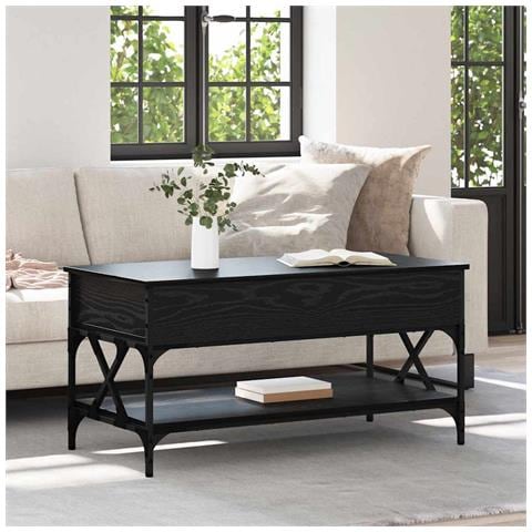 Tavolino da salotto Rovere Nero 100 x 50 x 50 cm - Foto 2