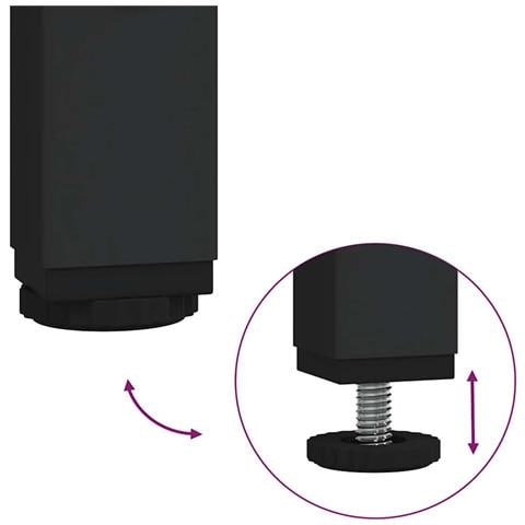 Cesto Portabiancheria 2 Scomparti con Ripiani Grigio Sonoma - Foto 9