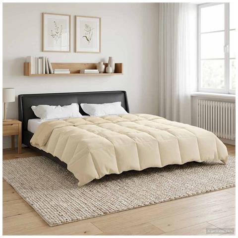 Piumone Completo Annuale Crema 200 x 200 cm Microfibra - Foto 2