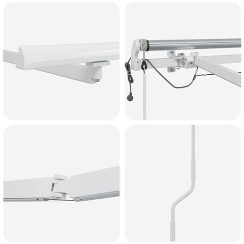 Struttura della tenda Bianco 350 x 250 cm Alluminio - Foto 9