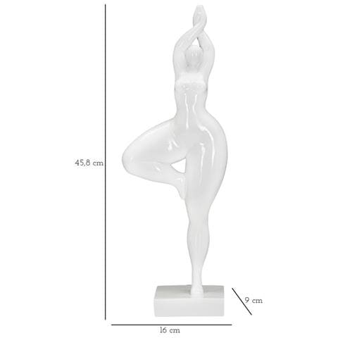 Scultura Vkh374-bianco-poliresina-16x9x45,8 Cm - Foto 7